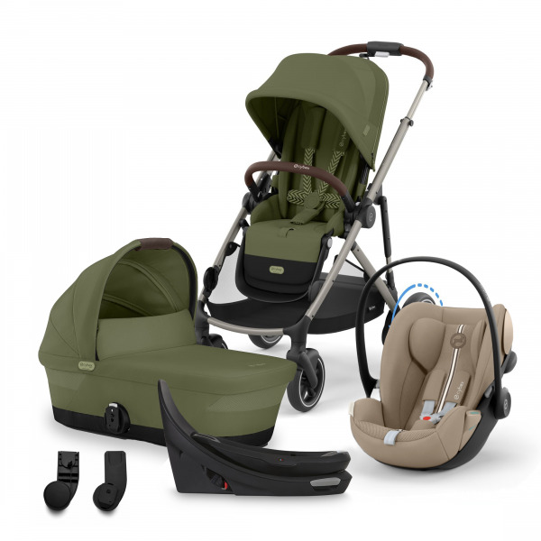 CYBEX Gold eGazelle 4in1 - Moss Green/Almond Beige